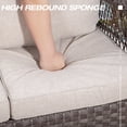 thumbnail image 5 of MeetLeisure Wicker Outdoor loveseat with Beige Cushion and Table, 5 of 5