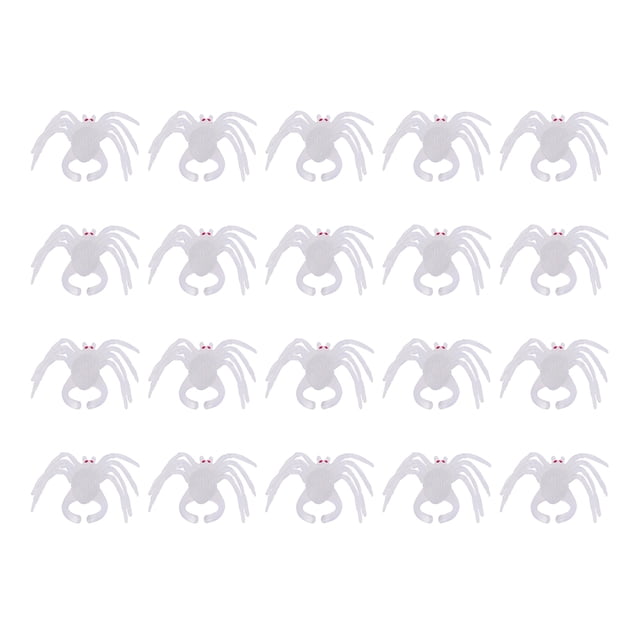 20PCS Halloween Spider Ring Anillo de plástico DIY Party Toy Spider Ring