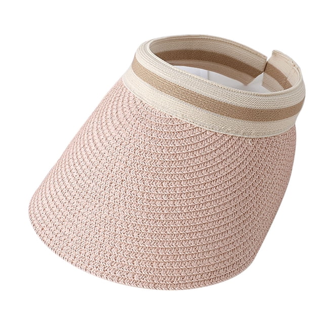 Sombrero de paja con protección solar para exteriores, con circunferencia de cabeza de 56 a 58 cm, con aleros grandes, antiultravioleta, para verano