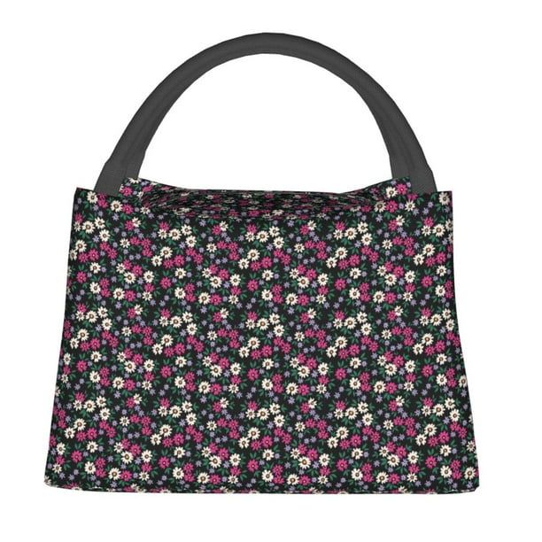 Fotbe Daisies Flowers Bolsa Térmica Portátil con Estampado, Bolsa de Entrega de Alimentos Aislada, Bolsa Reutilizable de Gran Capacidad para Comidas y Supermercado
