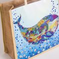 thumbnail image 2 of Compras Con Pintura Diamantes Bolso Lino Bolsas Almacenamiento Ecológicas Plegables para Comestibles, 2 of 8