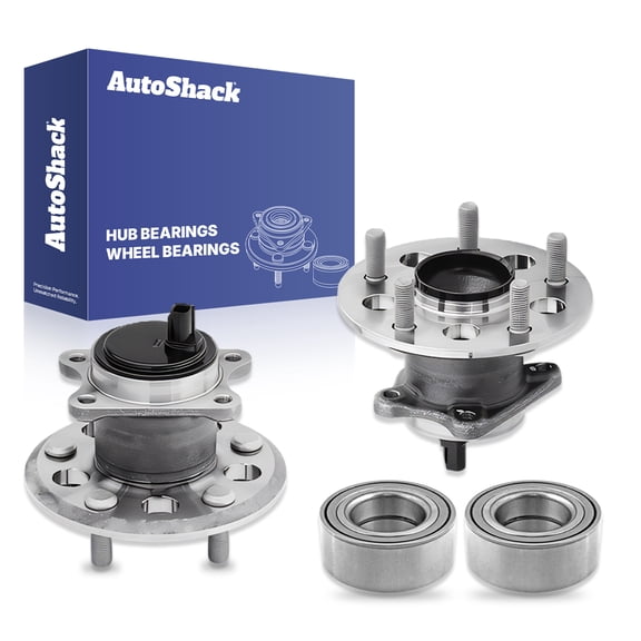 AutoShack Rear Wheel Hub Bearing Assemblies without ABS Front Wheel Bearings | Replacement for 2006-2011 Hyundai Accent 2006-2011 Kia Rio 2006-2011 Kia Rio5 | 4-PC