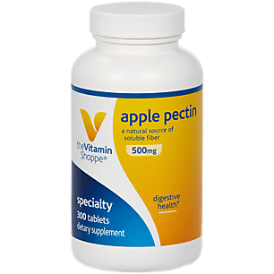 Sox Fiber - Apple Pectin 500mg A Natural Source of Soluble Fiber, Supports Digestive Health Promotes Regularity Dairy, Gluten Soy Free Tablet (300 Tablets) by The Vitamin Shoppe
