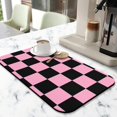 thumbnail image 2 of Dynamic Retro Plaid Dish Drying Mat Leak-Proof Coffee Mat with Heat-Resistant Surface Super Absorbent & Non-Slip Backing Kitchen Mat Featuring Colorful Checkered and Moroccan Geometric Patterns Perfec, 2 of 7
