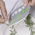 thumbnail image 2 of Stainless Steel Herb Stripper - Green 9 Holes Kitchen Leaf Stripping Tool, 2 of 5