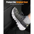 thumbnail image 5 of Leather Seat Back Protector Designed for Tesla Model Y Model 3 Accessories, Wear-Resistant Kick Mats with Organizer Pocket, Set of 2 (Black), 5 of 8