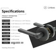 thumbnail image 2 of Privacy Door Locks, Push Button Door Knob, Bedroom Bathroom Door Handles Keyless Interior Lockset, Lock Exterior/Interior Door Handle, Matte Black, Linkaa Inc., 2 of 2