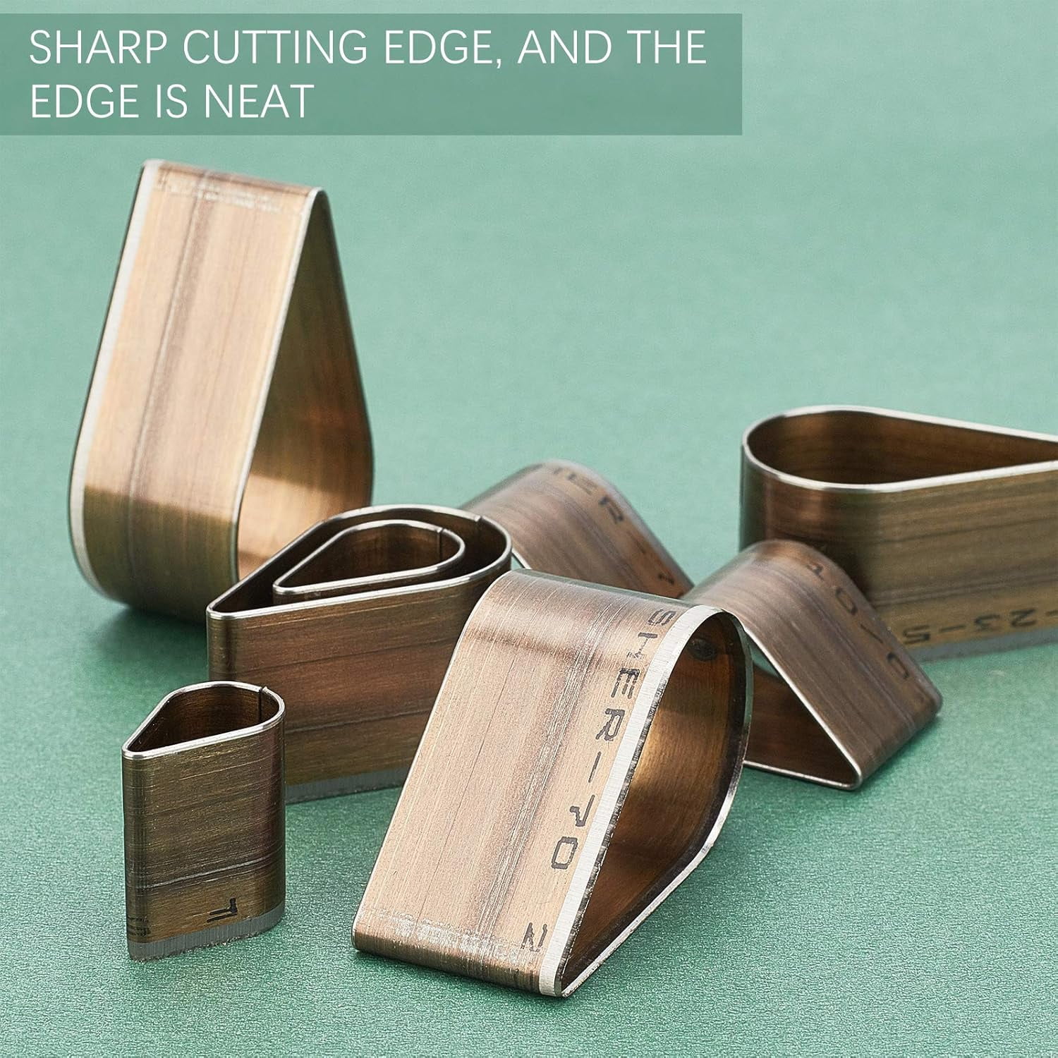 PH Padahall Leather Hole Punch Die Teardrop 8 Sizes Hole Hollow Punch Set High Carbon Steel Punch Cutter Tool Kit Cutting for Leather EVA Foam Fiber Board Clay Handmade DIY Craft