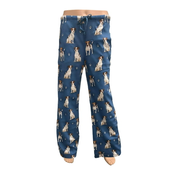 Jack Russell #032 Terrier Unisex Lightweight Cotton Blend Pajama Bottoms Super Soft and Comfortable Perfect for Jack Russell Terrier Gifts (Medium)