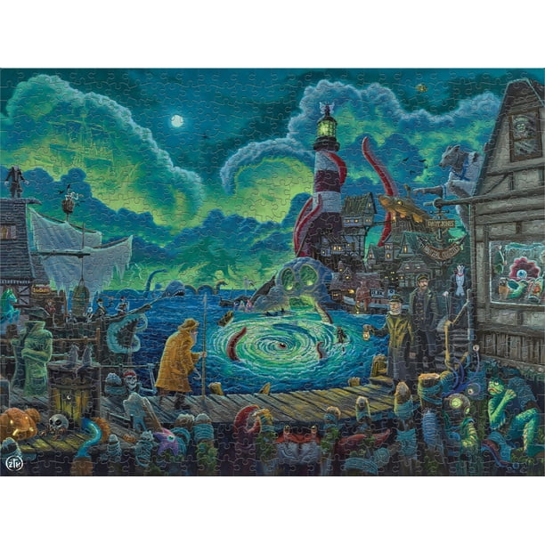 Ceaco Halloween at Horror Harbor Glow (Zac Kinkade) 750 Piece