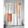 thumbnail image 5 of Orange Grey Oil Painting Shower Curtain, Ombre Watercolor Modern Art Waterproof Shower Curtain Set with 12 Hooks Lightweight Washable Fabric Shower Curtains for Bathroom 36x72 Inches, 5 of 6