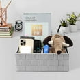 thumbnail image 5 of 4 Pack Woven Storage Baskets for Organizing, Small Decorative Baskets Cube Bin Tidy for Closet Desktop Bathroom Bedroom, Gray, 5 of 8
