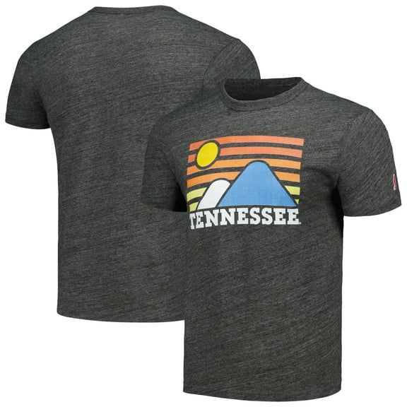 Men's League Collegiate Wear Heather Charcoal Tennessee Volunteers Hyper Local Victory Falls Tri-Blend-T-Shirt