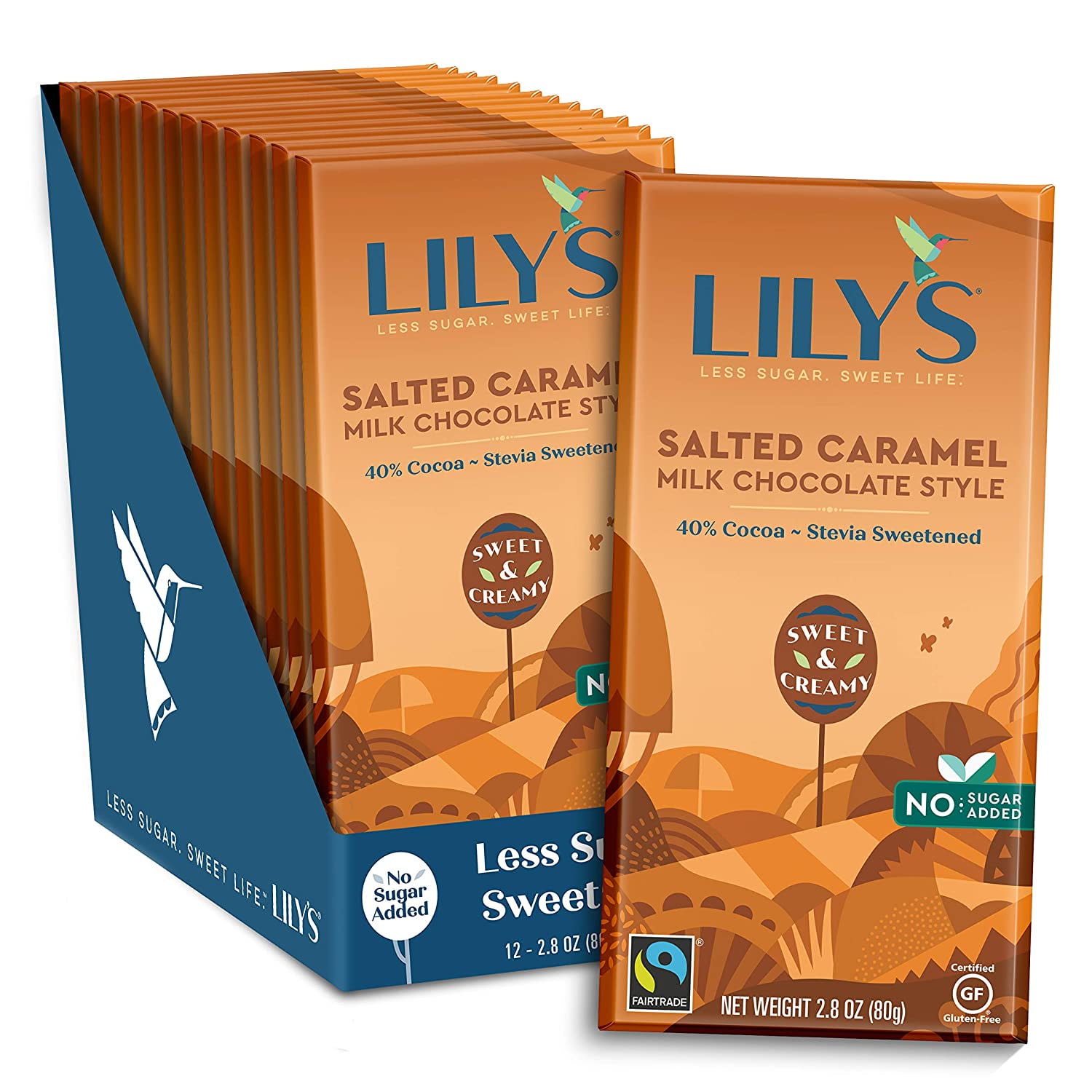Lily's 40 Chocolate Bar Salted Caramel, 2.8 oz, 12 Count Walmart