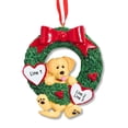 thumbnail image 4 of Ornaments by Elves Personalized Yellow Lab Puppy Wreath Christmas Ornament Pet Dog Decor .25 lbs, 4 of 9
