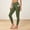 Army Green, variant on Liuinsasek Women's Pocket Yoga Pants Fashion Casual Solid-Color Long Pants High-Waisted Tight Fit for Workout Running