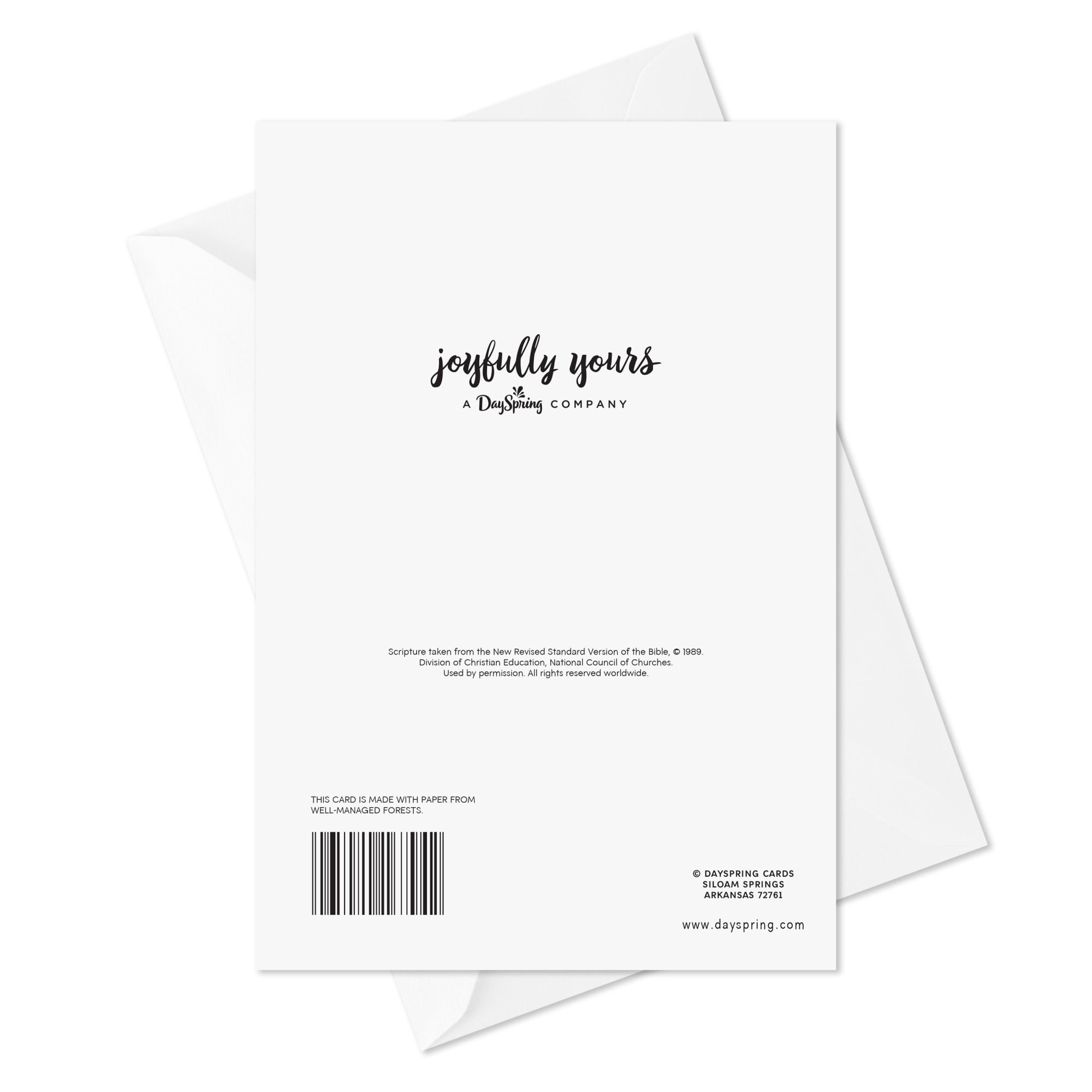 DaySpring Religious Sympathy Card (Cherished Memories and God's Faithful Love)