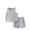 Gray, variant on Plebaso Baby Boys Girls Full Cotton Two-Piece Sets Solid Color Crew-neck Sleeveless Tops Shorts Infant Summer Clothes