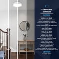 thumbnail image 5 of LUXRITE 17-Inch LED Flush Mount Light, 5CCT, 2420 Lumens, 34W, CRI 90, Dimmable, White & White, 5 of 7