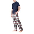 thumbnail image 2 of SLEEPHERO Men's Sleep Short Sleeve Flannel Pajama Pant Set, 2 of 3