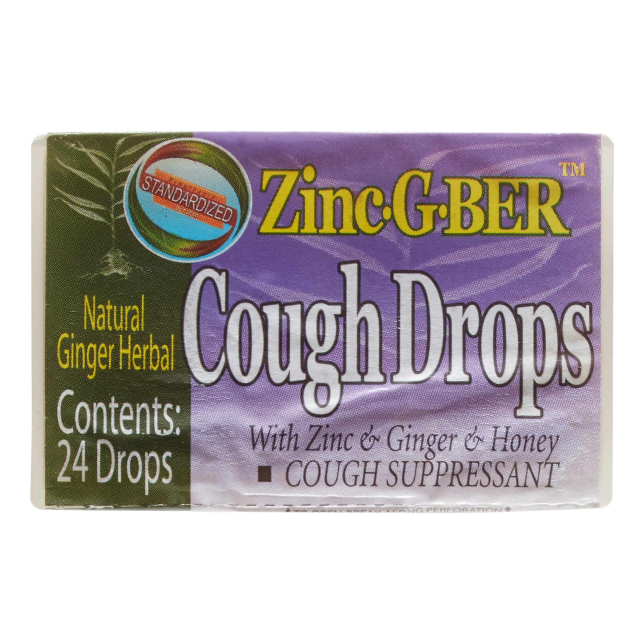 Pacific Resources Zinc GBER Cough Drops, 24 Ct