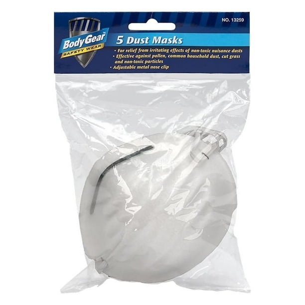 BodyGear Dust Mask, 5/Pack BodyGear Dust Mask, 5/Pack