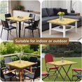 thumbnail image 5 of Yellow Ethnic Floral Pattern Square Fitted Tablecloth with Elastic Edge,Square Table Cover,Washable Elastic Table Cover for Home Kitchen Party Decor 34"x34", 5 of 6