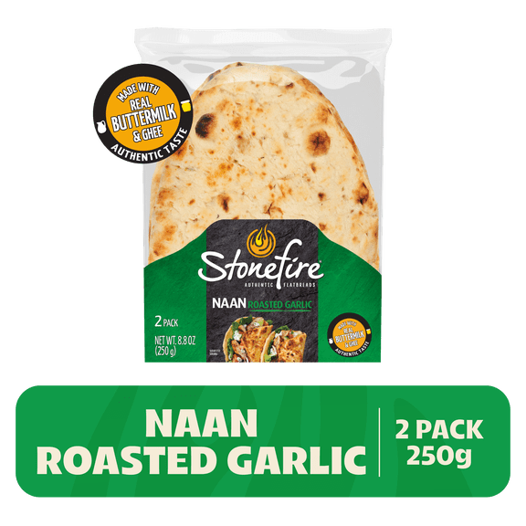 Stonefire® Roasted Garlic Naan, 8.8 oz, 2 Count
