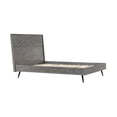 thumbnail image 2 of Gothic Platform Bed Frame Grey Acacia Wood Modern Bed|Homestock, 2 of 2
