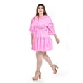 thumbnail image 2 of Vestido camisero con falda a capas Roman Fashion /Tallas Extras, 0214 (Rosa) rosa 42, 2 of 6