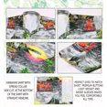 thumbnail image 4 of HAPPY BAY Men's Hawaiian Shirts Short Sleeve Button Down Shirt Men's Party Shirts Casual Holiday Summer Tropical Island Shirts for Men Funny XL Beach Sunset, Grey, 4 of 5