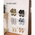 thumbnail image 3 of Foldable Wall Mounted Shoe Rack - 4 Piece White SHENMO, 3 of 5