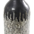 thumbnail image 4 of DecMode 27" Handmade Mosaic Shell Inlay Gray Mother of Pearl Shell Vase with Black Bamboo Base, 4 of 7