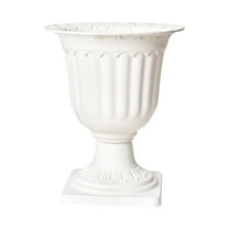 PEIBang Decorative Flower Pot,Vintage Roman Pot White Plastic Planter for Weddings Home Decor and Garden Use