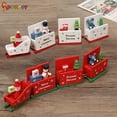 thumbnail image 2 of Spencer Christmas Cute Wooden Mini Sleigh Train Ornaments Kids Xmas Toy Gift for Christmas Party Kindergarten Decoration "White", 2 of 7