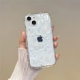 thumbnail image 4 of 3D Butterfly Crystal Bling Glitter Clear Case For iPhone 15 14 Plus 13 12 11 Pro Max X XR XS Max Shining Star Pearl Wave Cover, 4 of 5