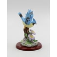thumbnail image 4 of Ceramic Bluejay Bird Figurine with Morning Glory Flower 4.125in Gift, 4 of 5
