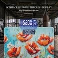 thumbnail image 3 of High Precision Body Weight Scale Smart Bathroom Scales with Large LCD Display(400lbs),Decorative for Bedroom-Red Poppies And Daisies In The Field On The Blue Background, 3 of 4