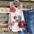 thumbnail image 1 of ICHUANYI Clearance Women's Sleeveless Summer Casual Round Neck Printing Sleeveless Vest Tops Blouse(Red, S) ICHUANYI WER2023081015468, 1 of 5