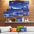 thumbnail image 3 of Impression sur Toile Paysage Montagnes et Lac Rendus en 3D, 3 of 4