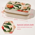 thumbnail image 5 of Peach Decorative Velvet Jewelry Box with Removable Compartment - Portable Necklace Organizer - Great Gift!, 5 of 7