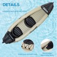 thumbnail image 4 of Outsunny K2 Kayak, 2 Person Inflatable Kayak, Includes Paddles, Aluminum Oars, Repair Kit, Portable Tandem Blow Up Boat, Beige, 4 of 9