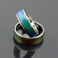 thumbnail image 4 of AYYUFE Women Men Creative Mood Temperature Color Changing Finger Ring Jewelry Gift for Party Club Dating Alloy Blue, 4 of 8