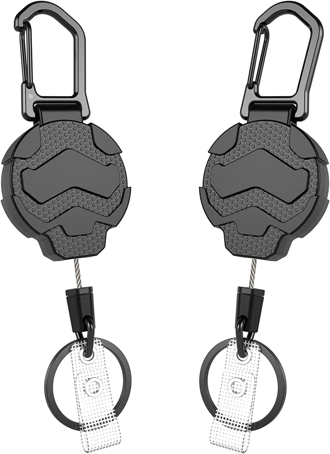 2 Pack Retractable Keychain, Heavy Duty Key Chains Badge Holder, with