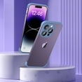 thumbnail image 6 of Compatible with iPhone 15 Pro Case Borderless Design Camera Lens Protection Slim Thin Lightweight Soft Silicone Frameless Case Shockproof Bumper Cover for Men and Women, Blue Titanium, 6 of 14