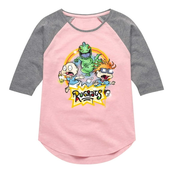 Rugrats - Graffiti - Toddler And Youth Girls Raglan Graphic T-Shirt