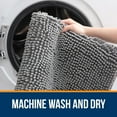 thumbnail image 2 of OLANLY Bathroom Rugs 30x20, Extra Soft Absorbent Chenille Bath Rugs, Rubber Backing Quick Dry, Machine Washable Bath Mats for Bathroom Floor, Tub and Shower, Home Decor Accessories, Grey C3, 2 of 7
