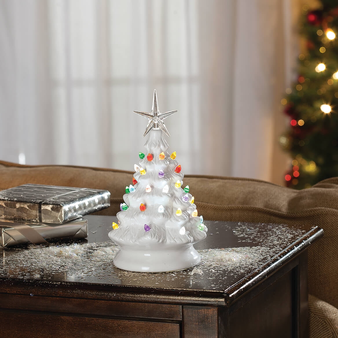 white vintage ceramic tree