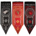 thumbnail image 1 of Juego de Tronos 3 Banderas Stark, Targaryen, Lannister 46x152 cm, 1 of 1