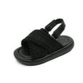 thumbnail image 4 of UngA Sandals for Kids Girls Girls Sandals Open Toe Princess Flat Sandals Summer Shoes Toddler/Little Kid Princess Shoes(Black,Size 11.5), 4 of 4